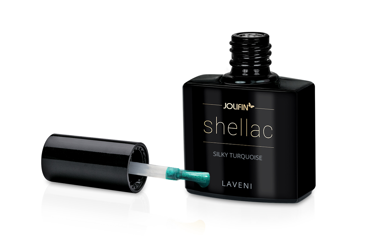 Jolifin LAVENI Shellac - silky turquoise 10ml