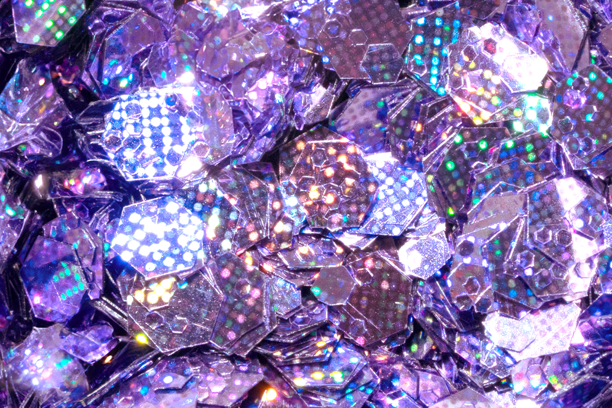 Jolifin Hexagon Glittermix - hypnotic pastell-lavender