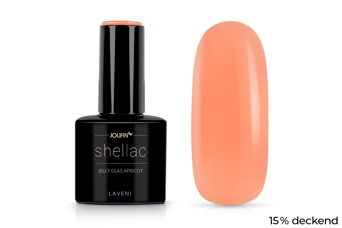 Jolifin LAVENI Shellac - Jelly Glass apricot 10ml