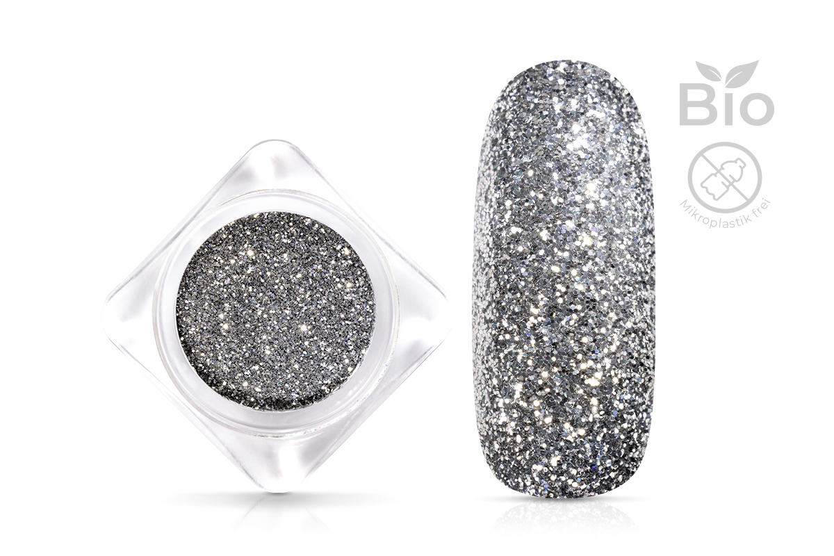 Jolifin organic glitter powder - silver prosecco