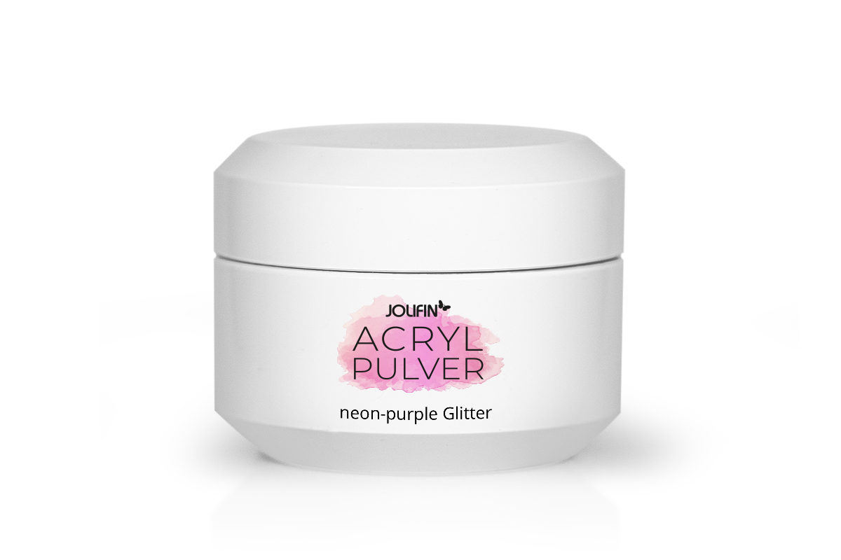 Jolifin Acryl Farbpulver - neon-purple Glitter 5g