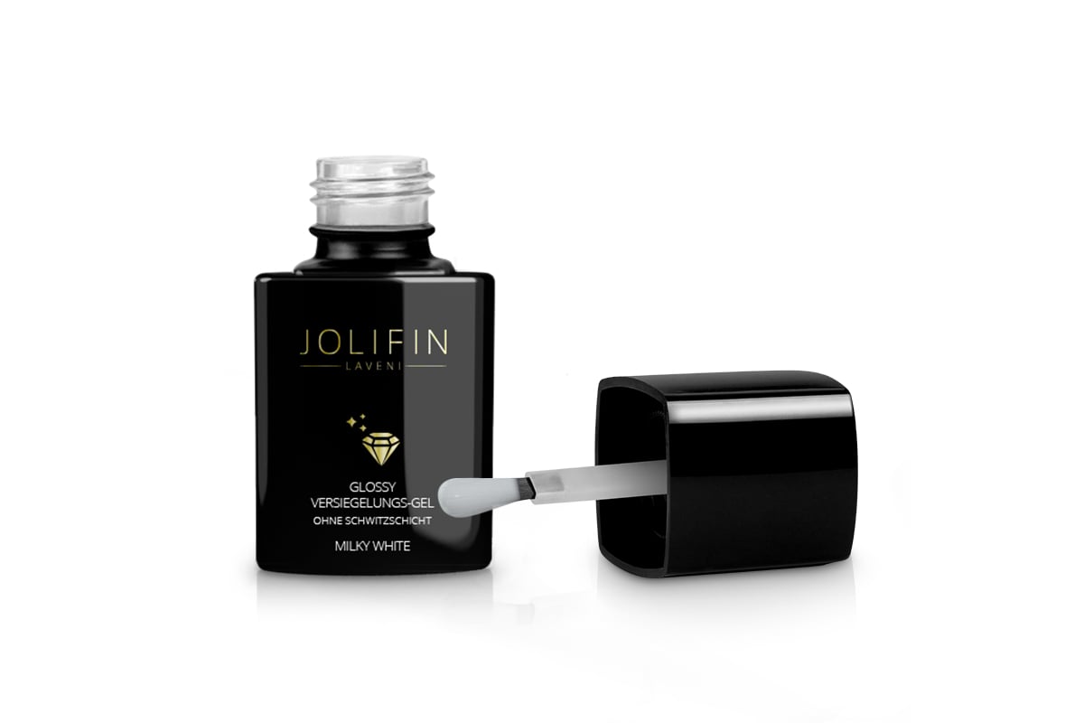 Jolifin LAVENI Glossy Sealing Gel without sweat layer - milky white 11ml