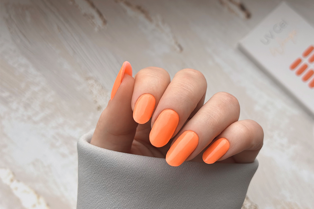 Jolifin LAVENI UV Gel Wraps - Nightshine juicy orange