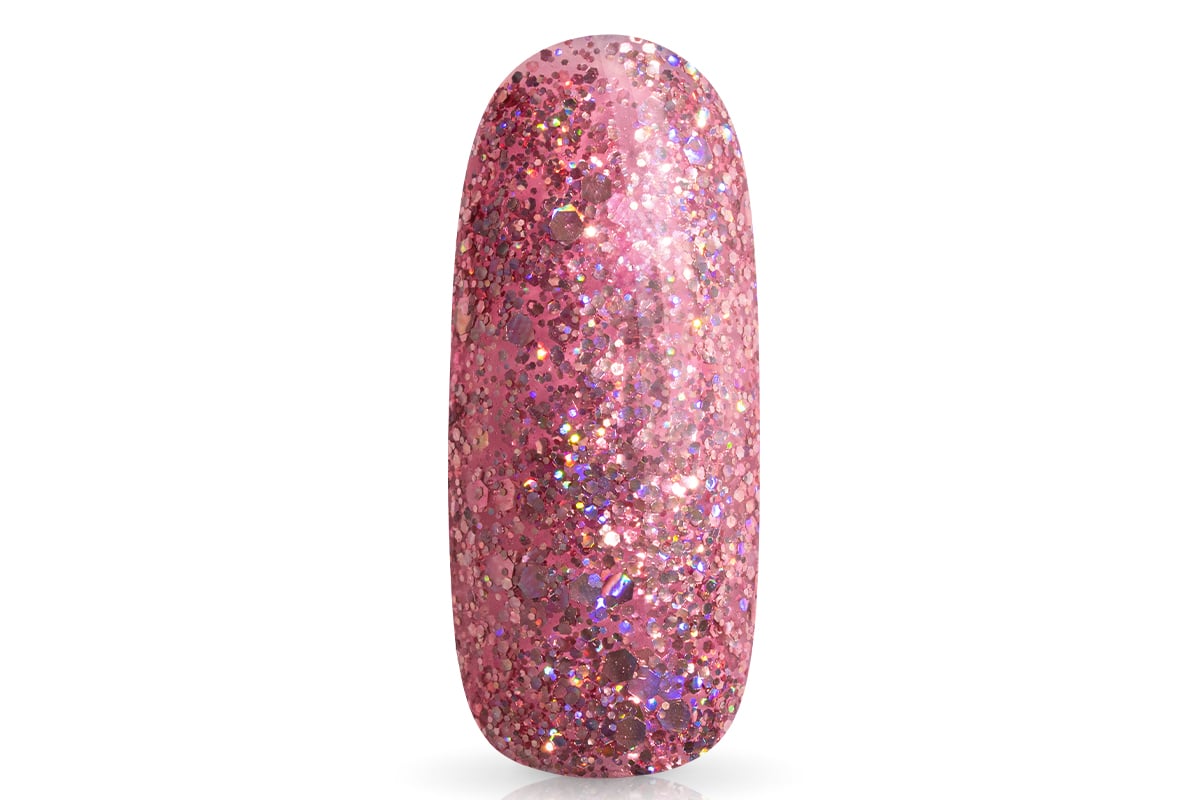 Jolifin LAVENI Shellac - rosy Glitter 10ml