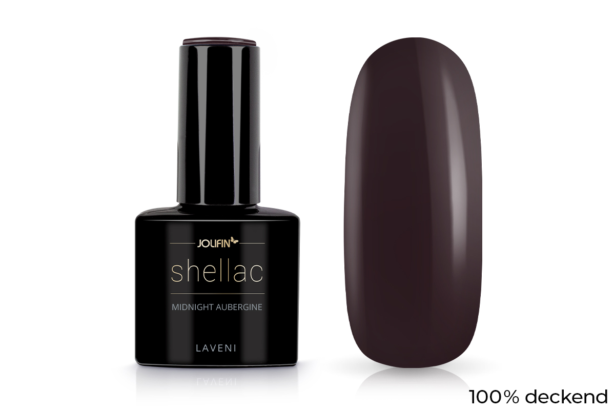 Jolifin LAVENI Shellac - midnight aubergine 10ml