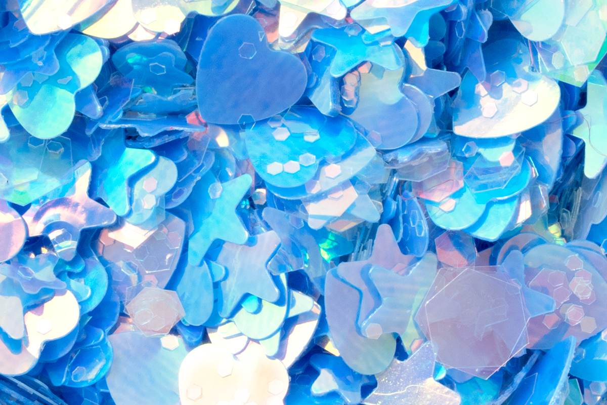 Jolifin Hearts Glittermix - blue ocean