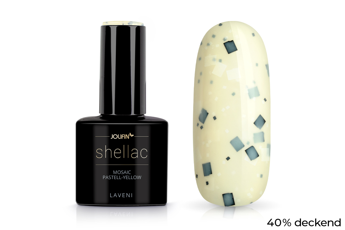 Jolifin LAVENI Shellac - mosaic pastel-yellow 10ml