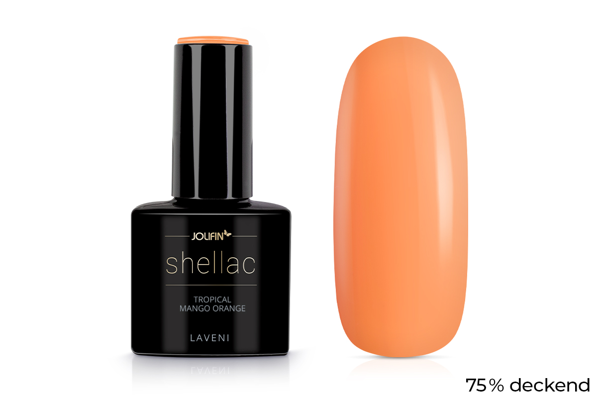 Jolifin LAVENI Shellac - tropical mango orange 10ml