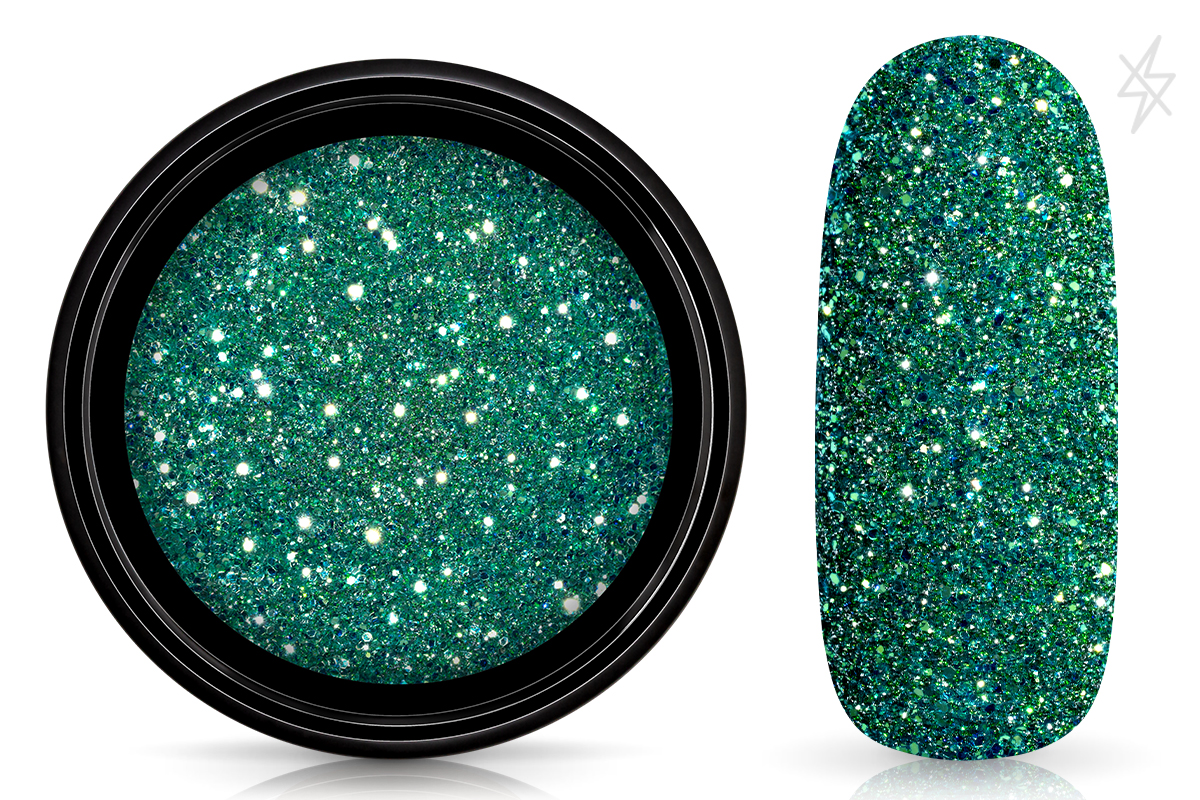 Jolifin LAVENI FlashOn Glitter Powder - golden turquoise