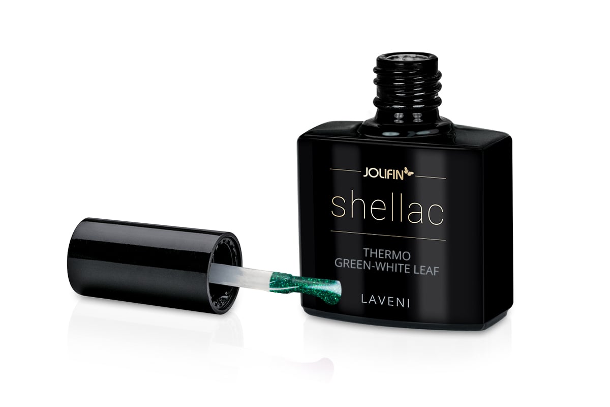 Jolifin LAVENI Shellac - Thermo green-white leaf 10ml