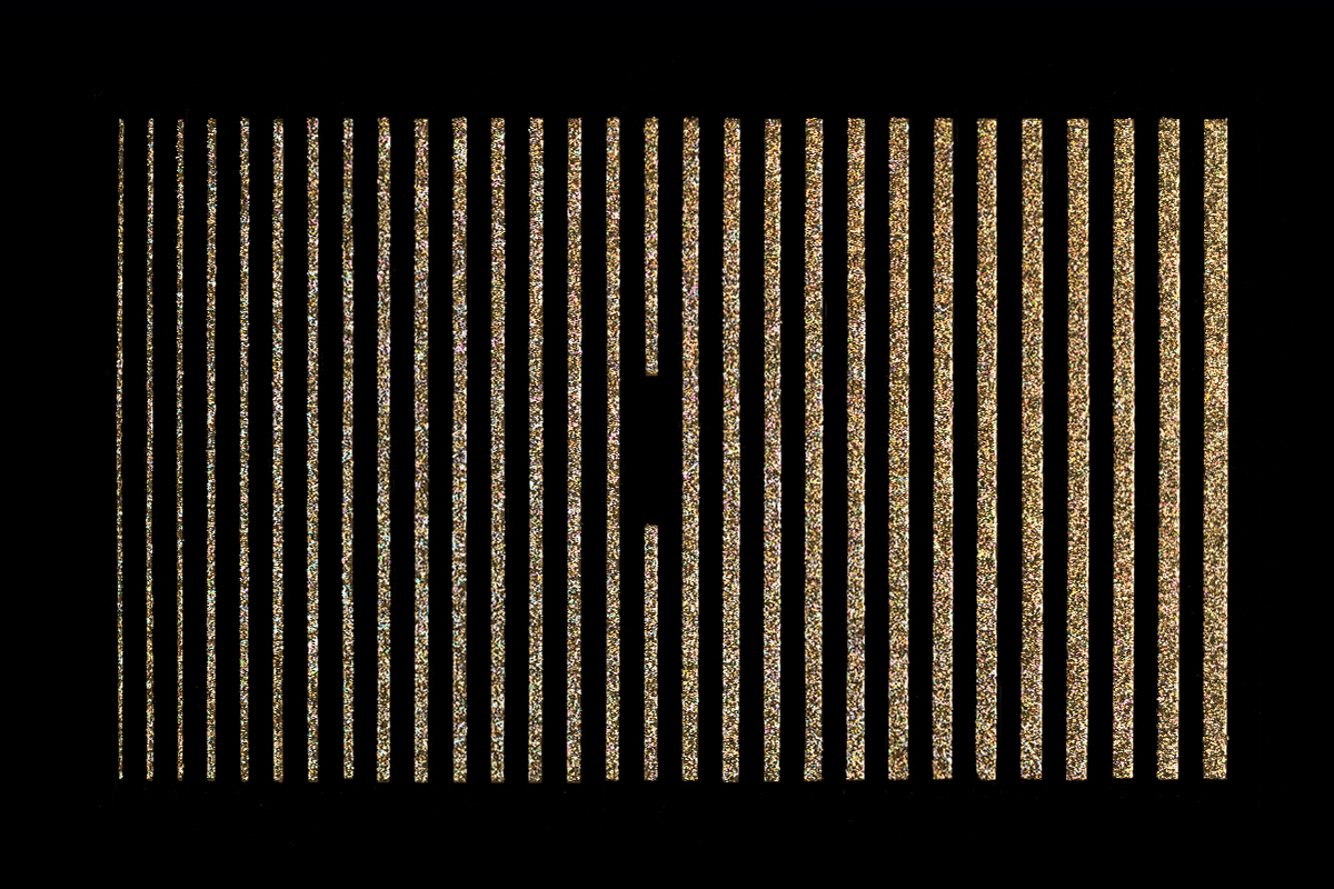Jolifin LAVENI XL Sticker - Hologramm Glitter Stripes gold