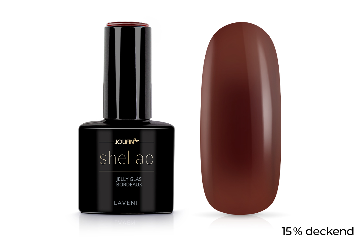 Jolifin LAVENI Shellac - Jelly Glas bordeaux 10ml