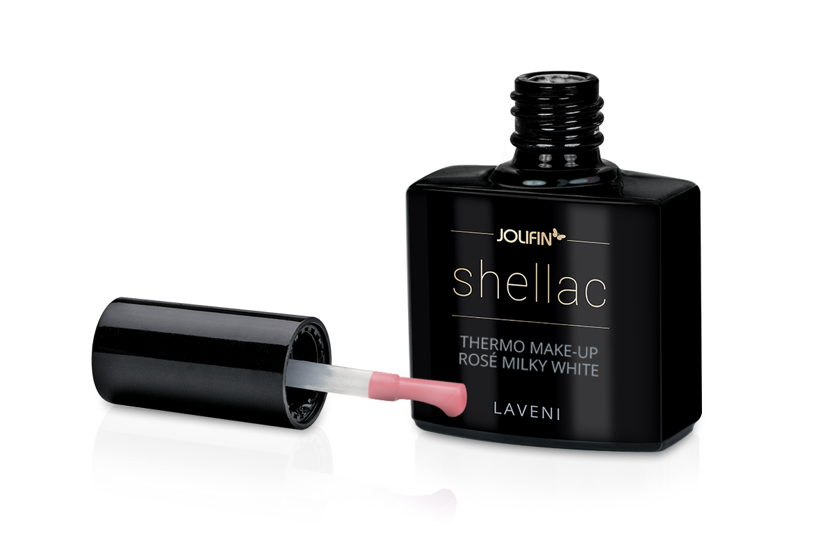 Jolifin LAVENI Shellac - Thermo make-up rosé - milky white 10ml