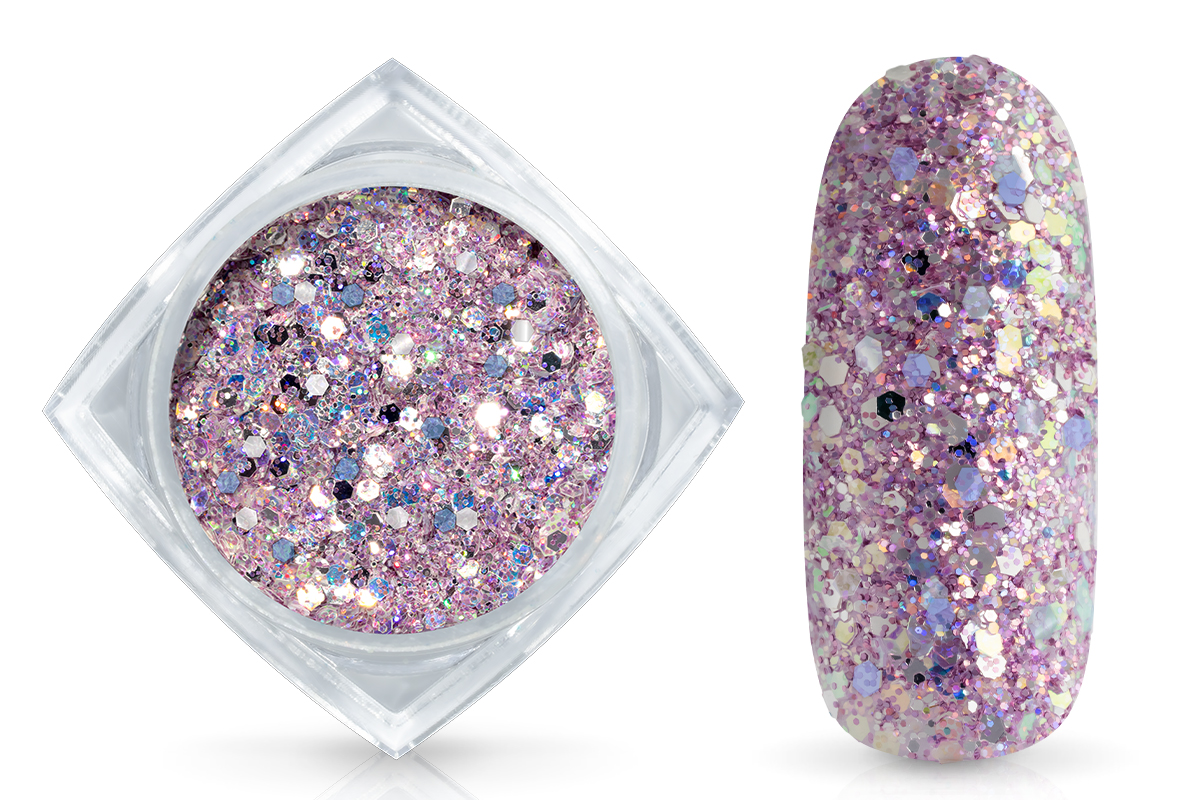 Jolifin LAVENI Luxury Glitter Hologram - silver-lilac