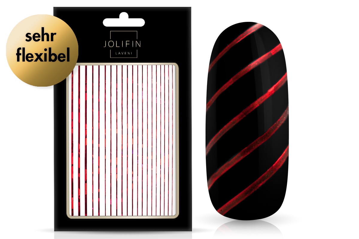 Jolifin LAVENI XL Sticker - Stripes Hologramm red