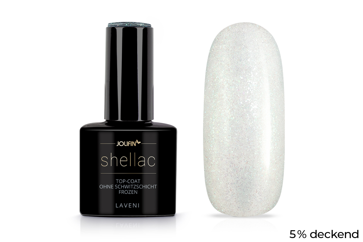 Jolifin LAVENI Shellac - Top-Coat without sweat layer frozen 10ml