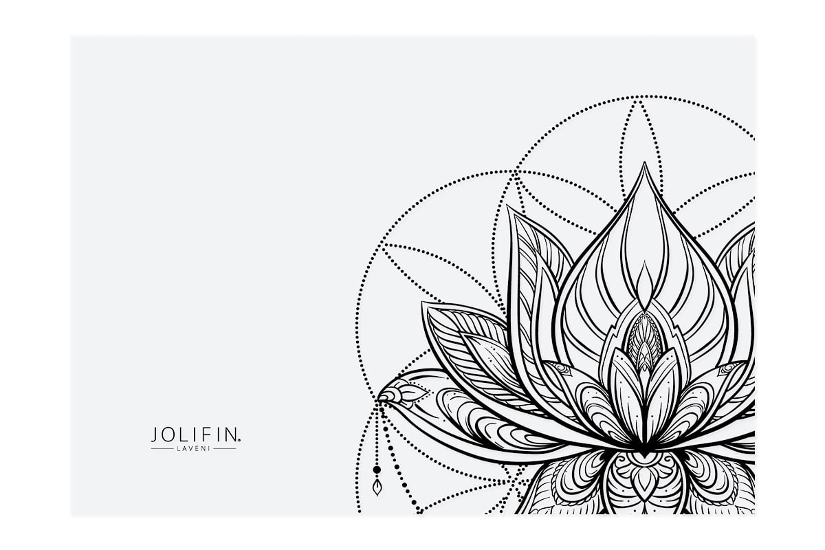 Jolifin LAVENI Silicone Mat XXL - transparent Mandala 