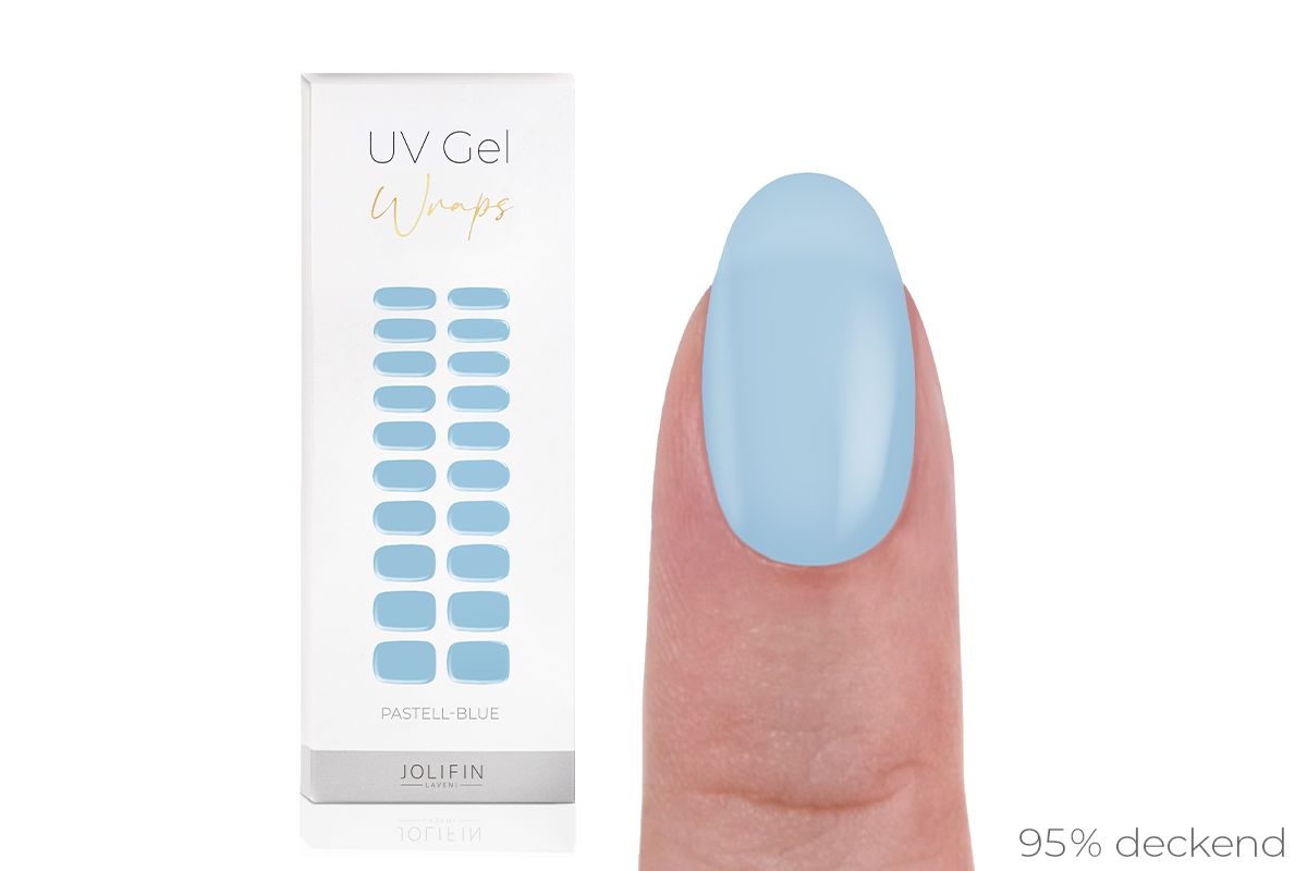 Jolifin LAVENI UV Gel Wraps - pastel blue