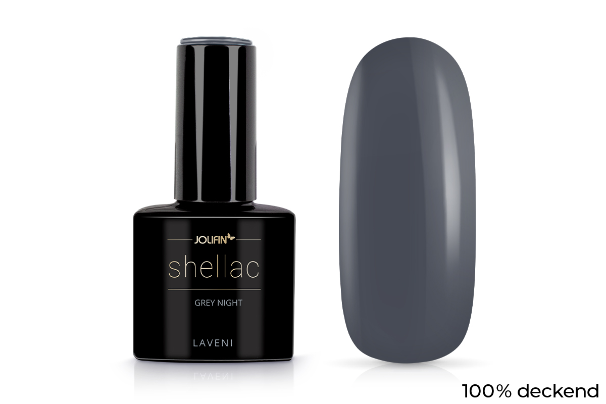 Jolifin LAVENI Shellac - grey night 10ml