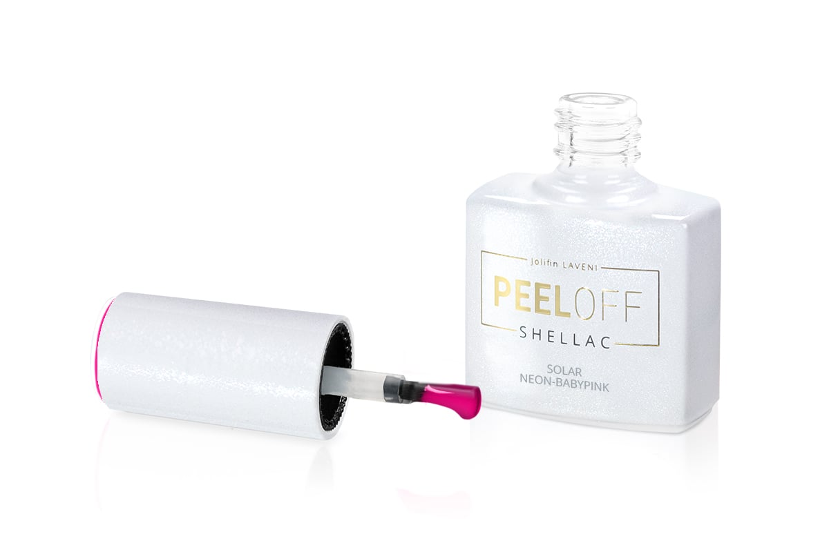 Jolifin LAVENI Shellac PeelOff - Solar neon-babypink 10ml