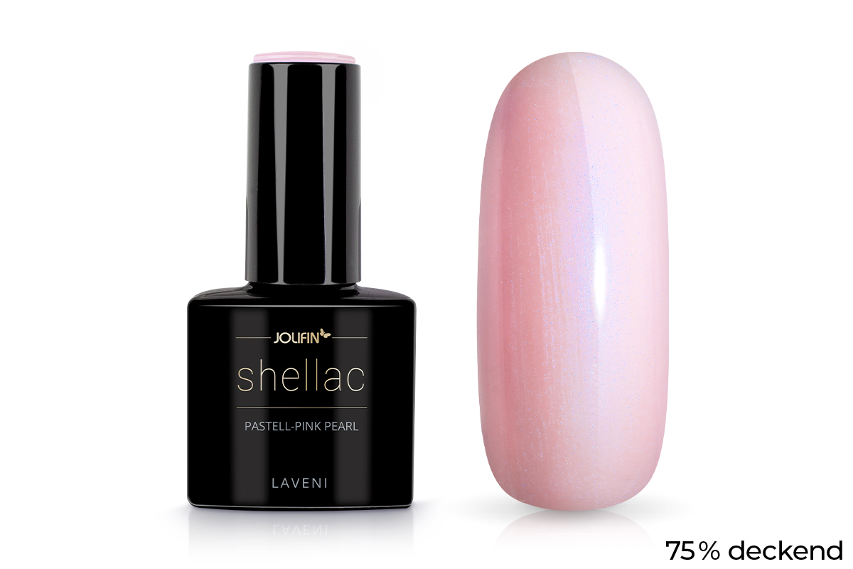 Jolifin LAVENI Shellac - pastel pink pearl 10ml