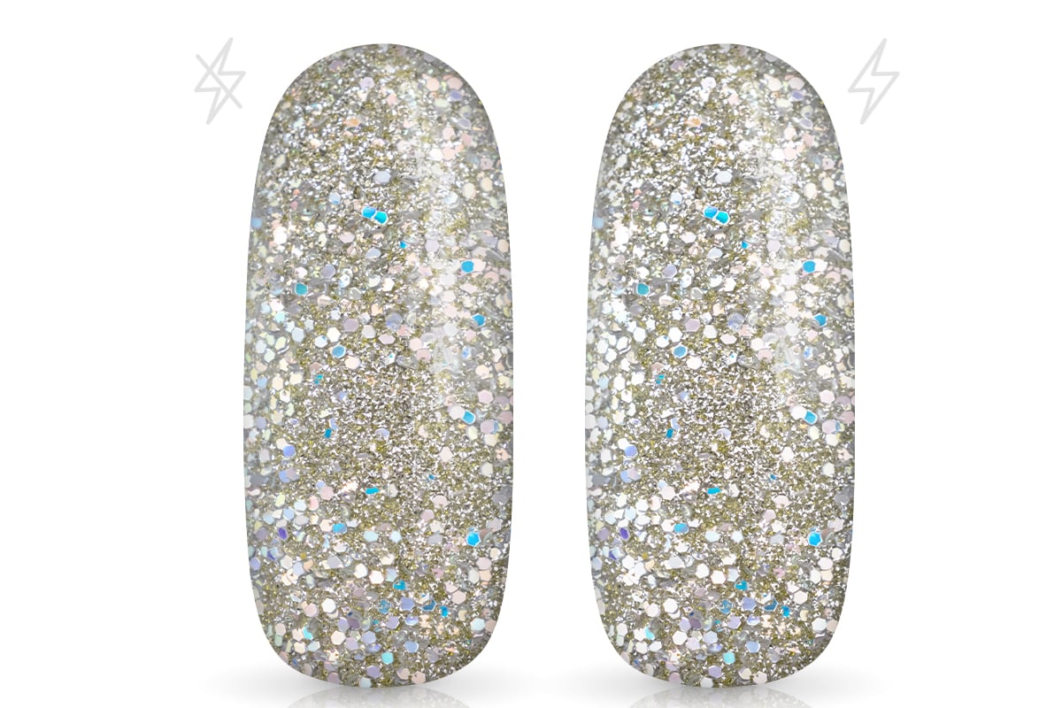 Jolifin LAVENI FlashOn glitter powder - silver stardust