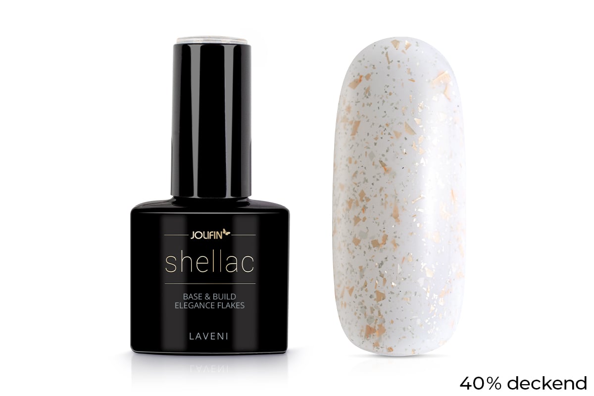 Jolifin LAVENI Shellac - Base & Build elegance Flakes 10ml