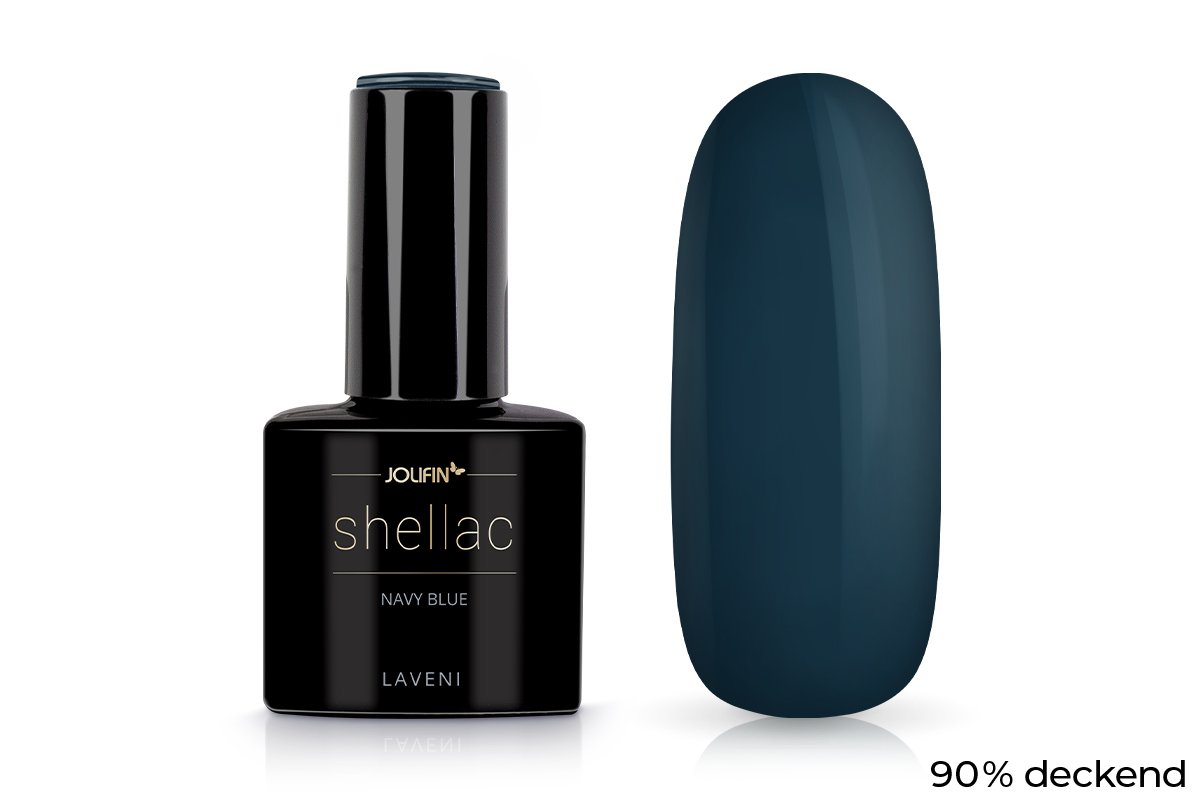 Jolifin LAVENI Shellac - navy blue 10ml